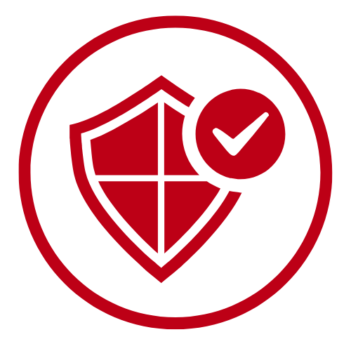 Certified, insured and reliable icon
